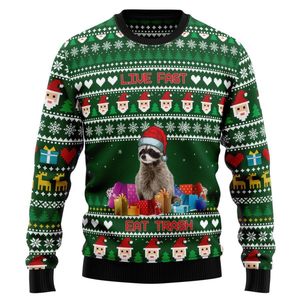 Raccoon Eat Trash Christmas Ugly Christmas Sweater , Christmas Gift Jezsport.com