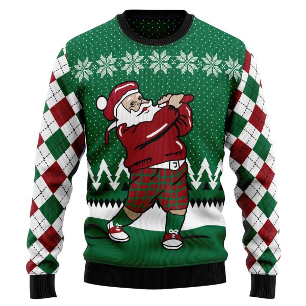 Golfer Santa Ugly Christmas Sweater , Christmas Gift Jezsport.com