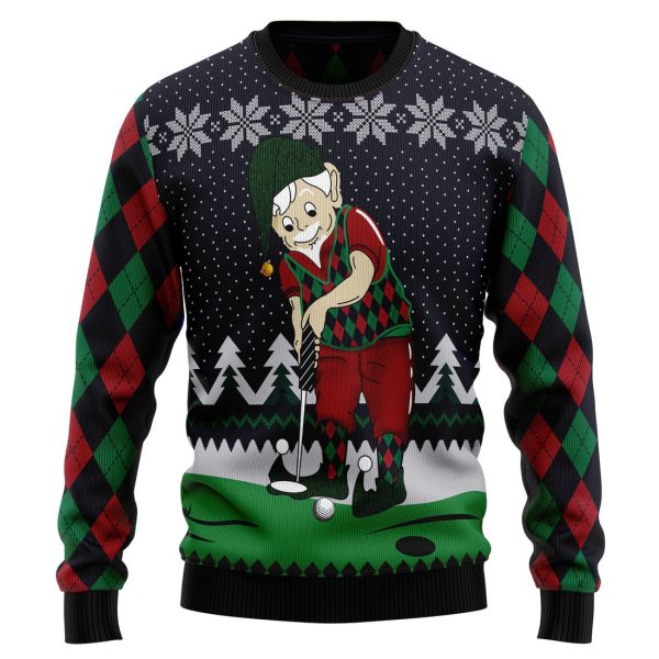 Golf Lover Ugly Christmas Sweater , Christmas Gift Jezsport.com