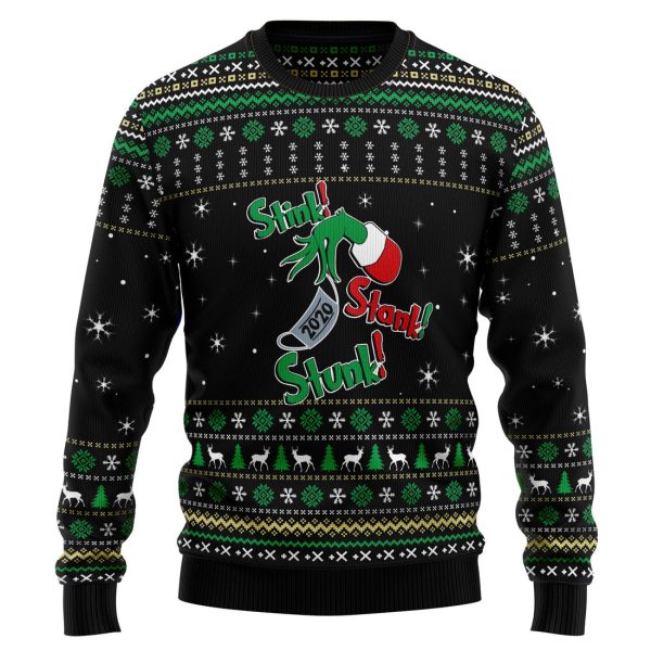 Stink Stank Stunk Grinch Ugly Christmas Sweater Jezsport.com