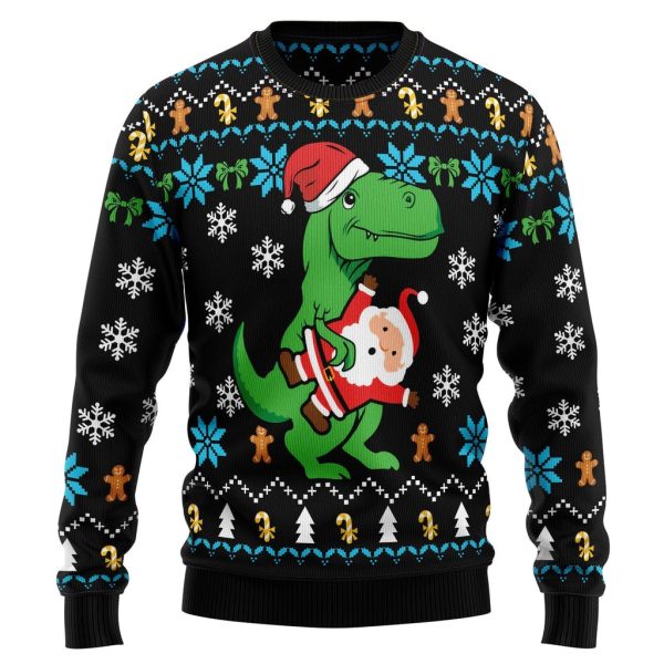 Dinosaur Ugly Christmas Sweater For Men & Women Christmas Gift Sweater Jezsport.com