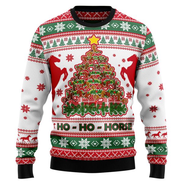 Horse Christmas Tree Ugly Christmas Sweater , Christmas Gift Jezsport.com