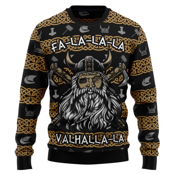 Valhalla La La La Ugly Christmas Sweater Jezsport.com