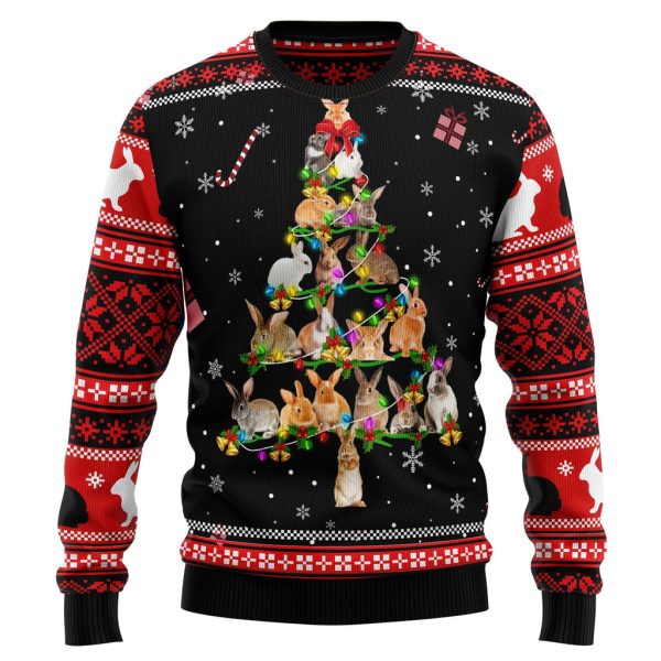 Rabbit Pine Christmas Ugly Christmas Sweater For Men & Women Christmas Gift Sweater Jezsport.com