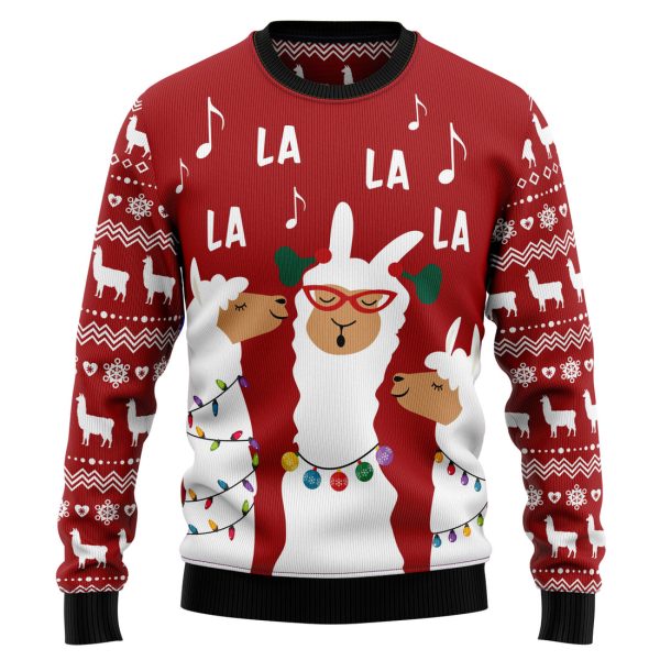 Llama La La Ugly Christmas Sweater Jezsport.com