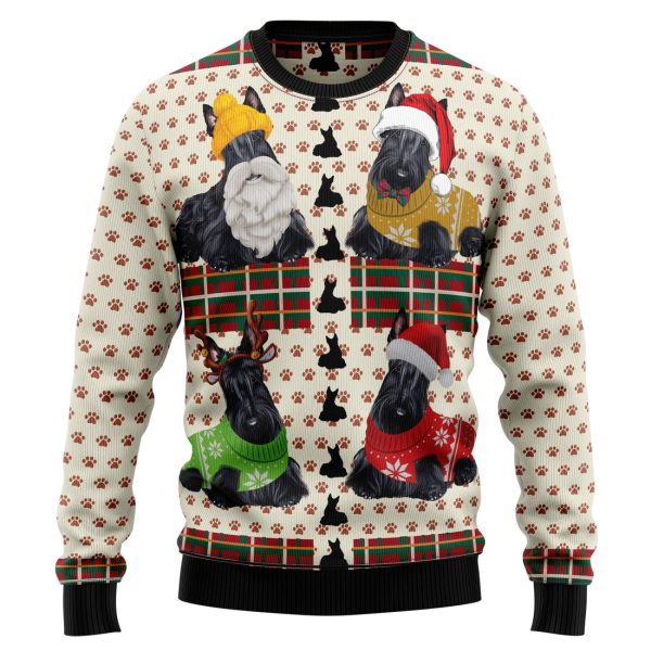 Scottish Terrier Christmas Ugly Christmas Sweater, Christmas Gift Jezsport.com