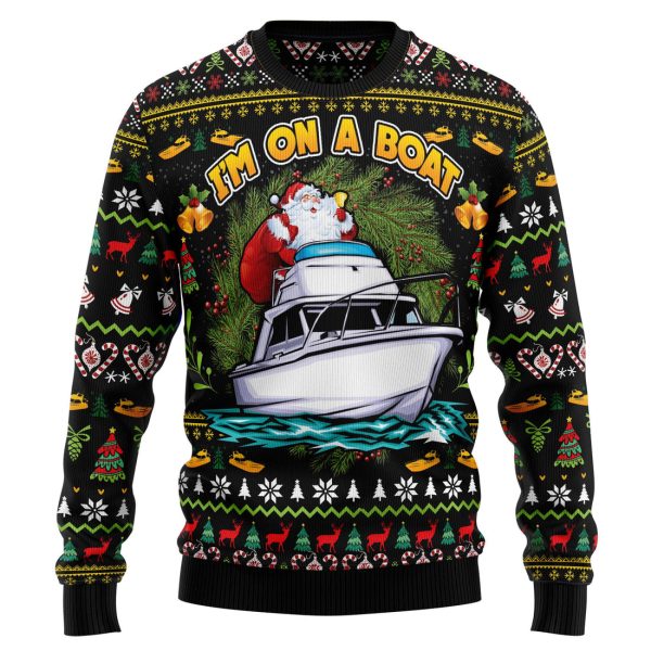 I'm On A Boat Ugly Christmas Sweater Jezsport.com