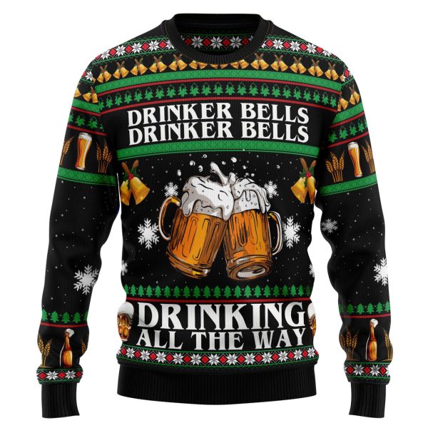 Drinker Bell Ugly Christmas Sweater Jezsport.com