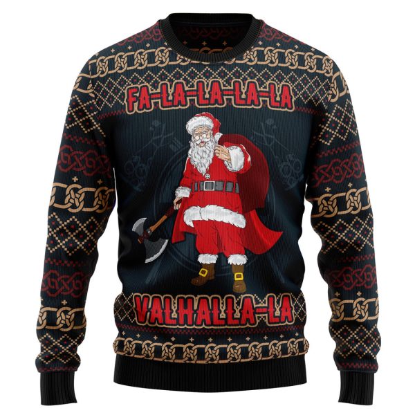 FaLaLaLa ValhallaLa Viking Ugly Christmas Sweater Jezsport.com