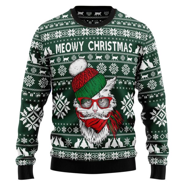 Meowy Christmas G5112 Ugly Christmas Sweater Jezsport.com