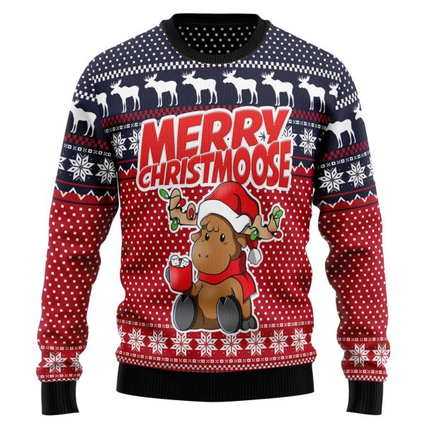 Moose Merry Ugly Christmas Sweater, Christmas Gift Jezsport.com