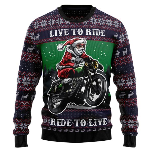 Riding Motor Ugly Christmas Sweater , Christmas Gift Jezsport.com