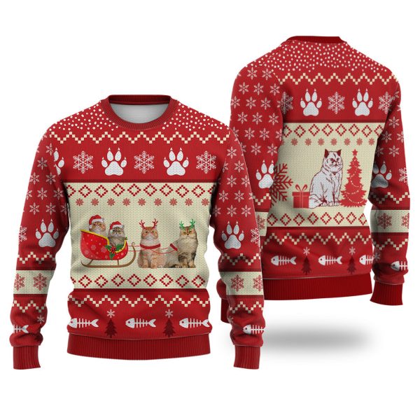 Persian Cat Reindeer Christmas Sweater Christmas Best Gift For Christmas Jezsport.com