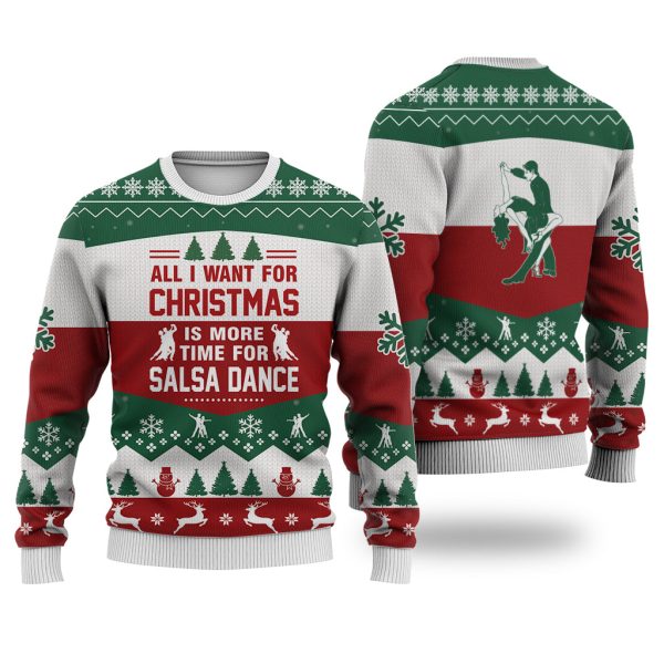 Salsa Dance All I Want For Christmas Sweater Best Gift For Christmas Jezsport.com