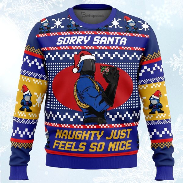 Sorry Santa Cobra Commander GI Joe Ugly Christmas Sweater For Men & Women Christmas Gift Sweater Jezsport.com