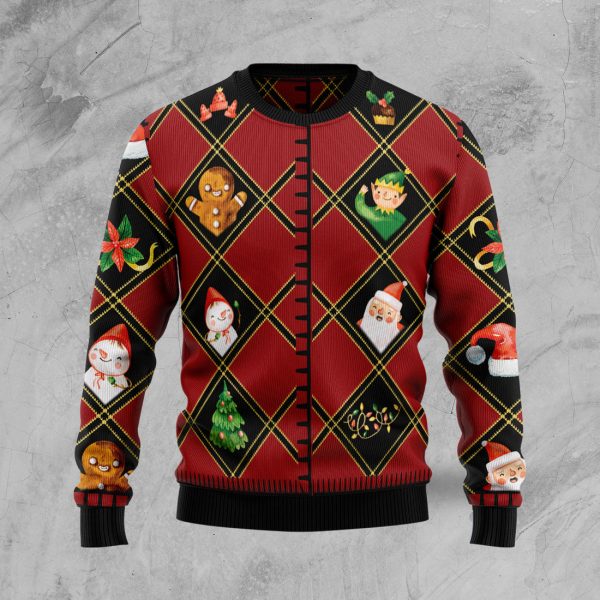 Christmas Symbols Ugly Christmas Sweater Jezsport.com