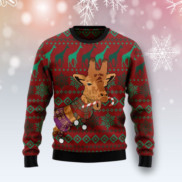 Giraffe Winter Ugly Christmas Sweater , Christmas Gift Jezsport.com