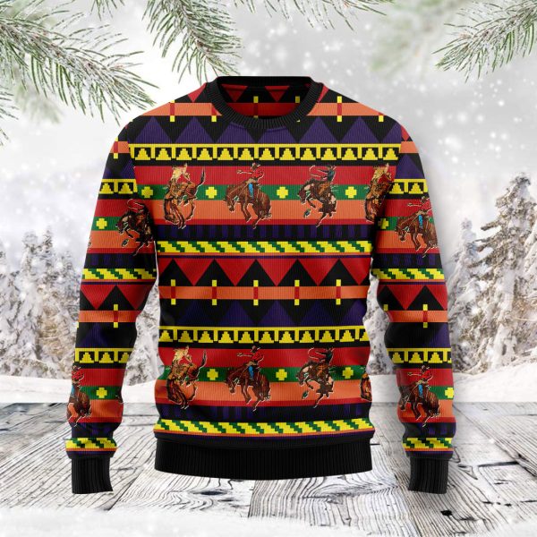 Rodeo Native Pattern Ugly Christmas Sweater , Christmas Gift Jezsport.com