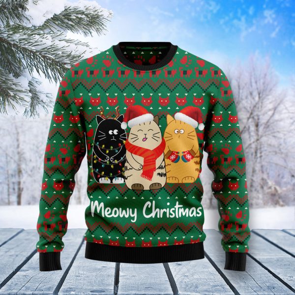 Cat Meowy Christmas Ugly Christmas Sweater , Christmas Gift Jezsport.com