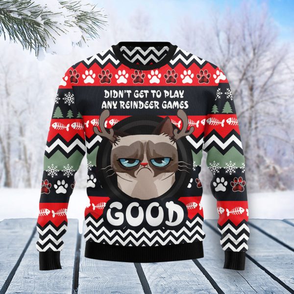 Grumpy Cat Good Ugly Christmas Sweater, Christmas Gift Jezsport.com