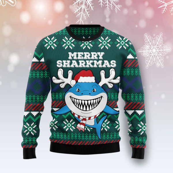 Merry Sharkmas Ugly Christmas Sweater, Christmas Gift Jezsport.com