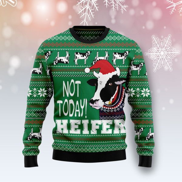 Cow Not Today Ugly Christmas Sweater, Christmas Gift Jezsport.com