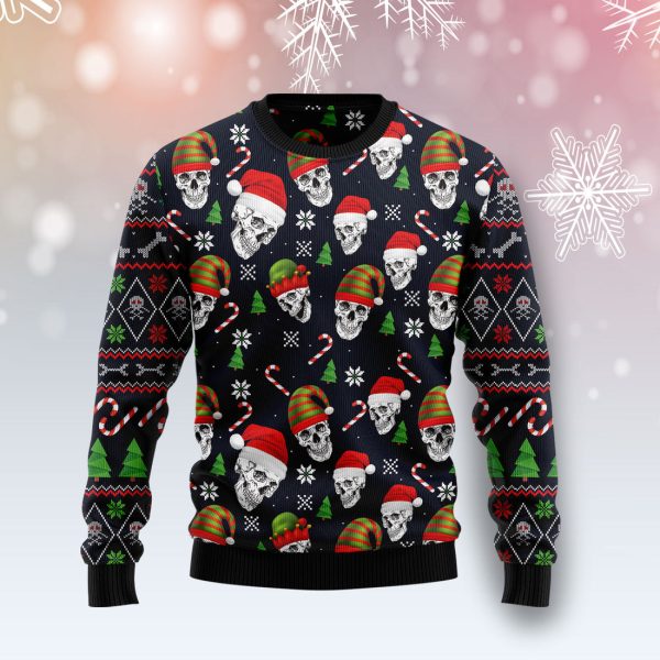 Skull Face Ugly Christmas Sweater , Christmas Gift Jezsport.com