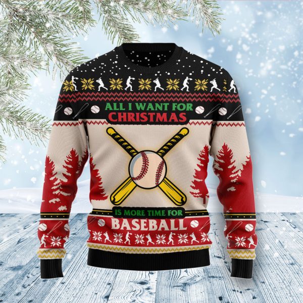 Time For Baseball Ugly Christmas Sweater Jezsport.com