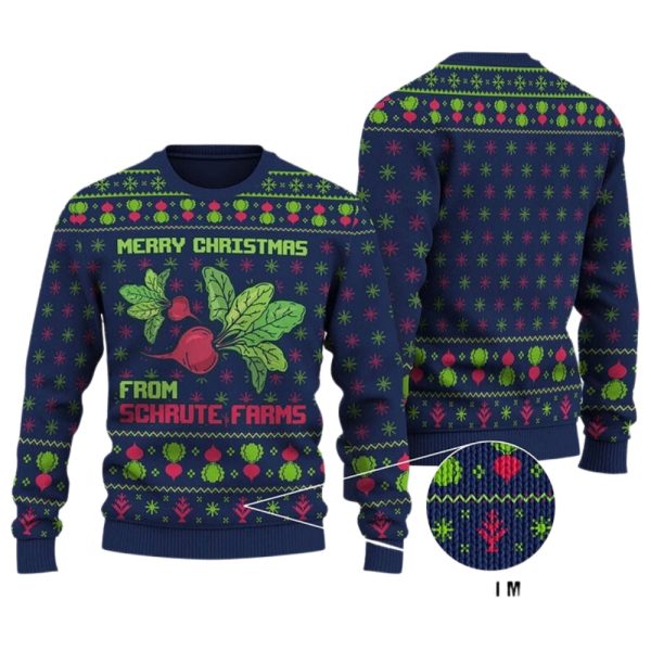 Merry Christmas From Schrute Farms Ugly Christmas Sweater For Men & Women Christmas Gift Sweater Jezsport.com