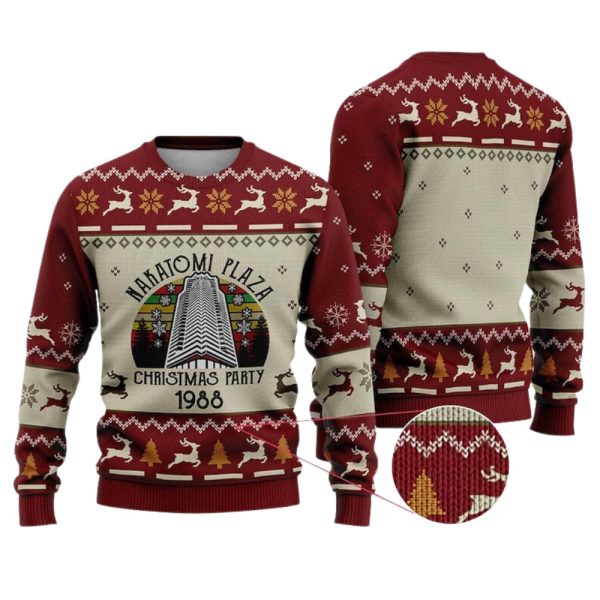 Nakatomi Plaza Christmas Party 1988 Ugly Christmas Sweater For Men & Women Christmas Gift Sweater Jezsport.com