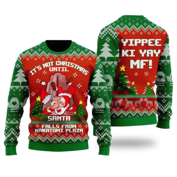 Santa Fall From Nakatomi Plaza Ugly Christmas Sweater For Men & Women Christmas Gift Sweater Jezsport.com