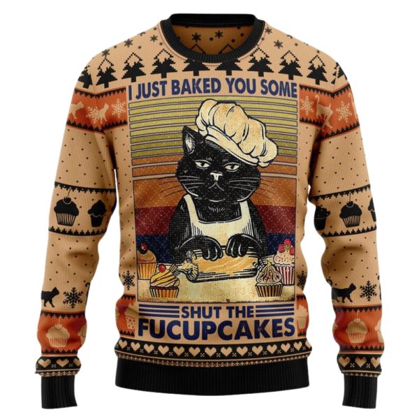 Shut The Fucupcakes Christmas Ugly Christmas Sweater For Men & Women Christmas Gift Sweater Jezsport.com