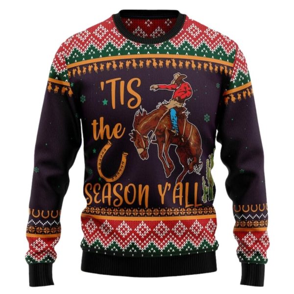 Cowboy Desert Ugly Christmas Sweater For Men & Women Christmas Gift Sweater Jezsport.com