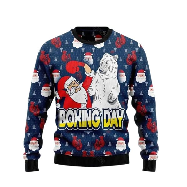 Boxing Day Ugly Christmas Sweater For Men & Women Christmas Gift Sweater Jezsport.com