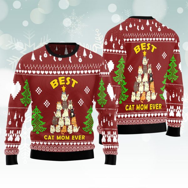 Merry Catmas Cat Tree Ugly Christmas Sweater For Men & Women Christmas Gift Sweater Jezsport.com