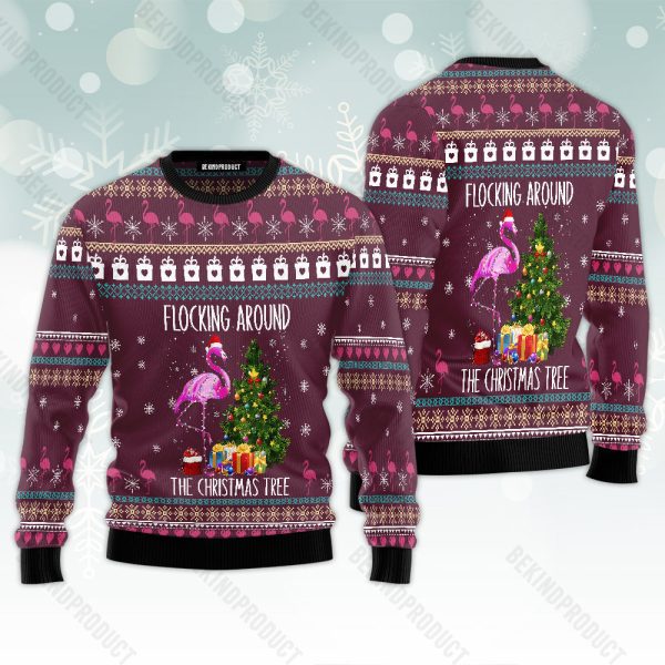 Flamingo Dream Of Pink Ugly Christmas Sweater For Men & Women Christmas Gift Sweater Jezsport.com