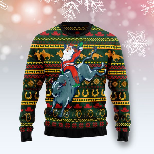 Amazing Cowboy Santa Claus Ugly Christmas Sweater Jezsport.com