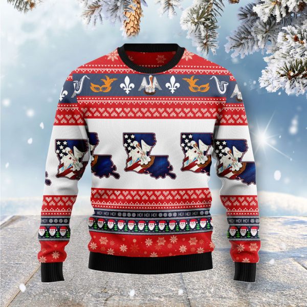 Awesome Louisiana Ugly Christmas Sweater , Christmas Gift Jezsport.com