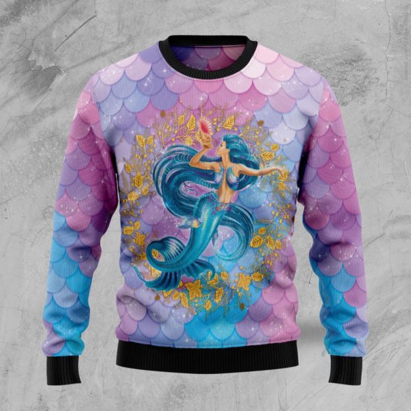 Awesome Mermaid Ugly Christmas Sweater Jezsport.com