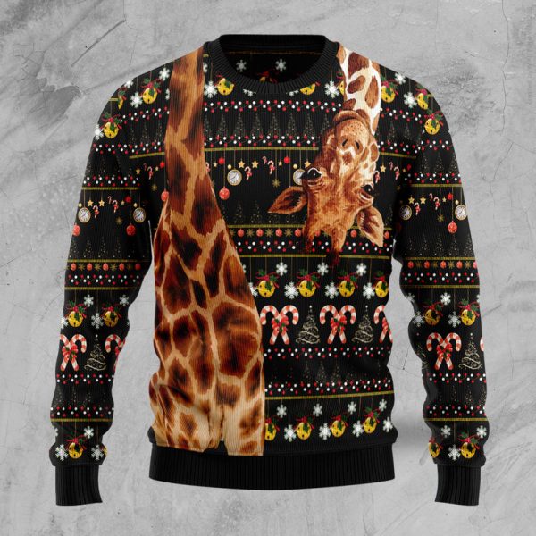 Giraffe Funny Ugly Christmas Sweater Jezsport.com