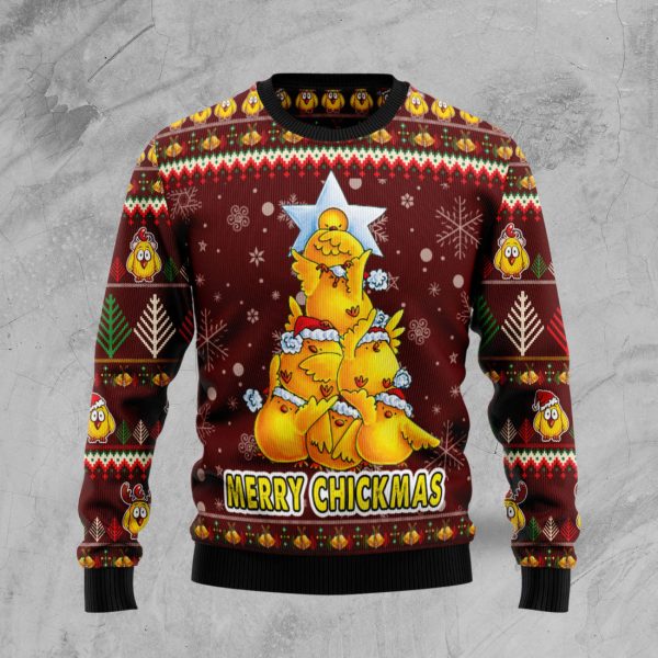 Merry Chickmas - Ugly Christmas Sweater Jezsport.com