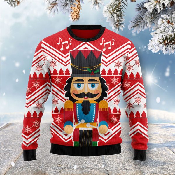 Nutcracker With Drum - Ugly Christmas Sweater , Christmas Gift Jezsport.com