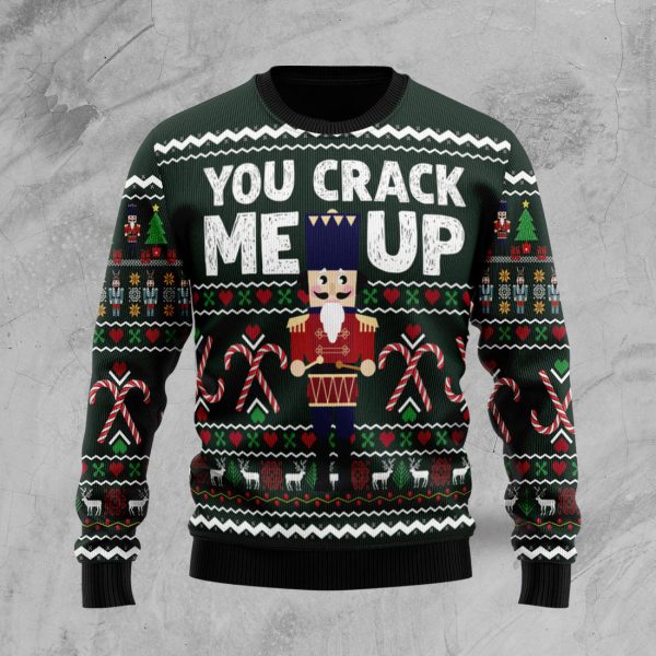 Nutcracker You Crack Me Up Ugly Christmas Sweater , Christmas Gift Jezsport.com