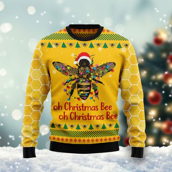 Oh Christmas Bee Ugly Christmas Sweater Jezsport.com