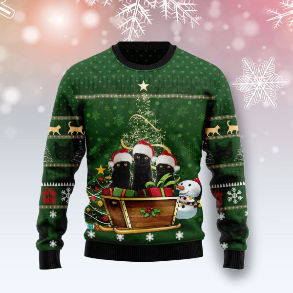 Black Cat Group Xmas Ugly Christmas Sweater Jezsport.com