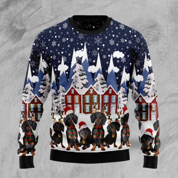 Dachshund Family Ugly Christmas Sweater, Christmas Gift Jezsport.com