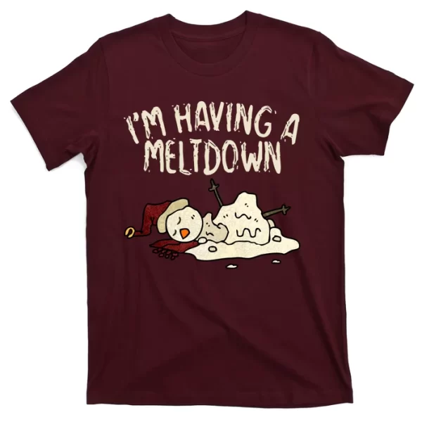 I'm Having A Meltdown Funny Snowman T Shirt For Men, Christmas Shirt For Girl Jezsport.com