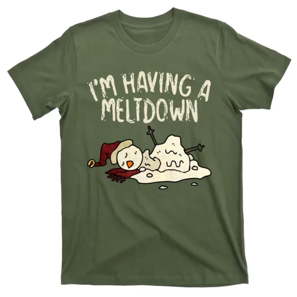 I'm Having A Meltdown Funny Snowman T Shirt For Men, Christmas Shirt For Girl Jezsport.com