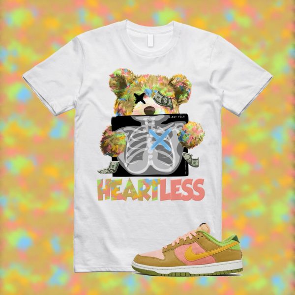 HEART T Shirt to match Dunk Low Sun Club Arctic Orange Force 1 07 LV8 Sanded Gold ,DM0583-800 Jezsport.com