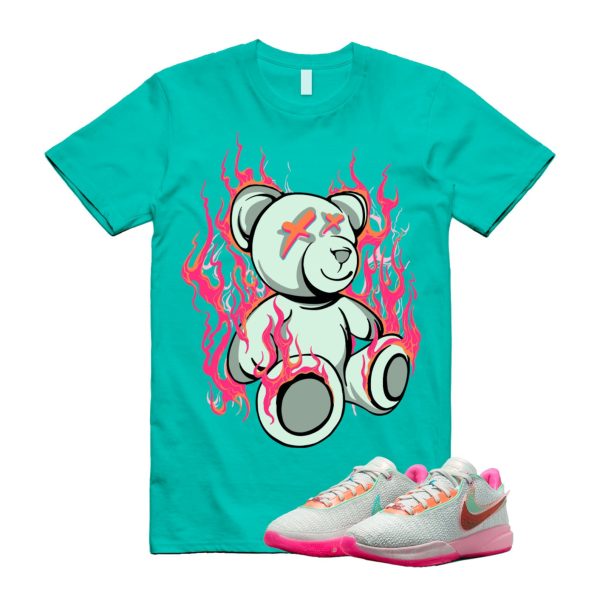 LIT T Shirt to match Lebron 20 Time Machine Barely Green Soft Pink Multi Color Teal Aqua Jezsport.com